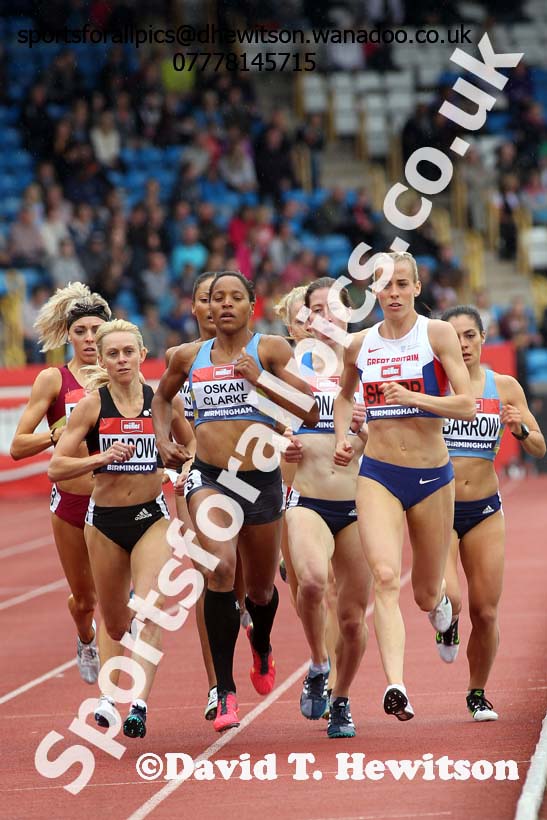 Womens 800 metres, British Championships, Birmingham. Photo: David T. Hewitson/Sports for All Pics
